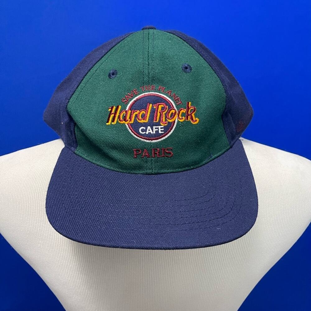 Vintage Hard Rock Cafe Paris Green and Blue Cap